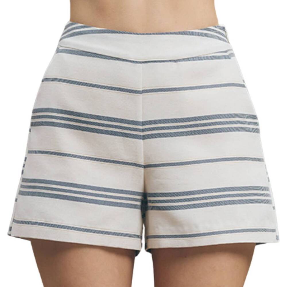 NEW MAUDE CLUB sierra shorts in ivory /navy stripe